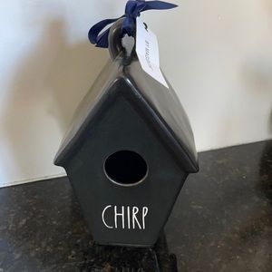 Rae Dunn - CHIRP - black birdhouse